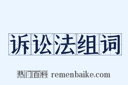 诉讼法组词是什么意思的图片